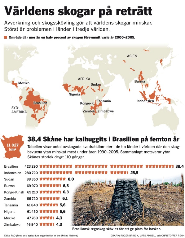 Världens skogar på reträtt