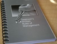 Serie: Den hemliga VD-manualen (”Swanson’s unwritten rules of management”)
